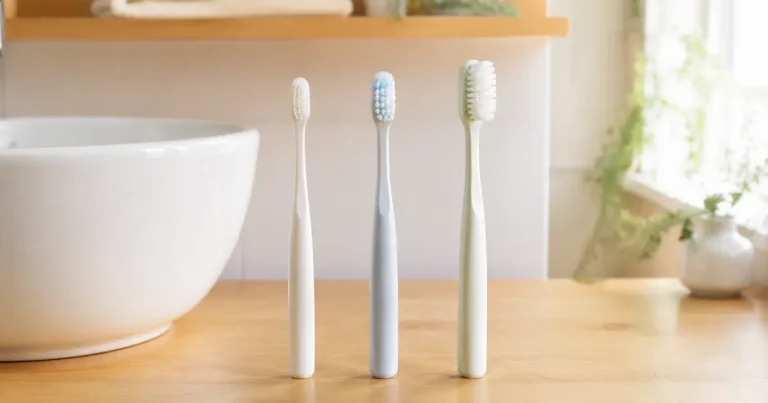 硬さとヘッドサイズが異なる3本の歯ブラシ