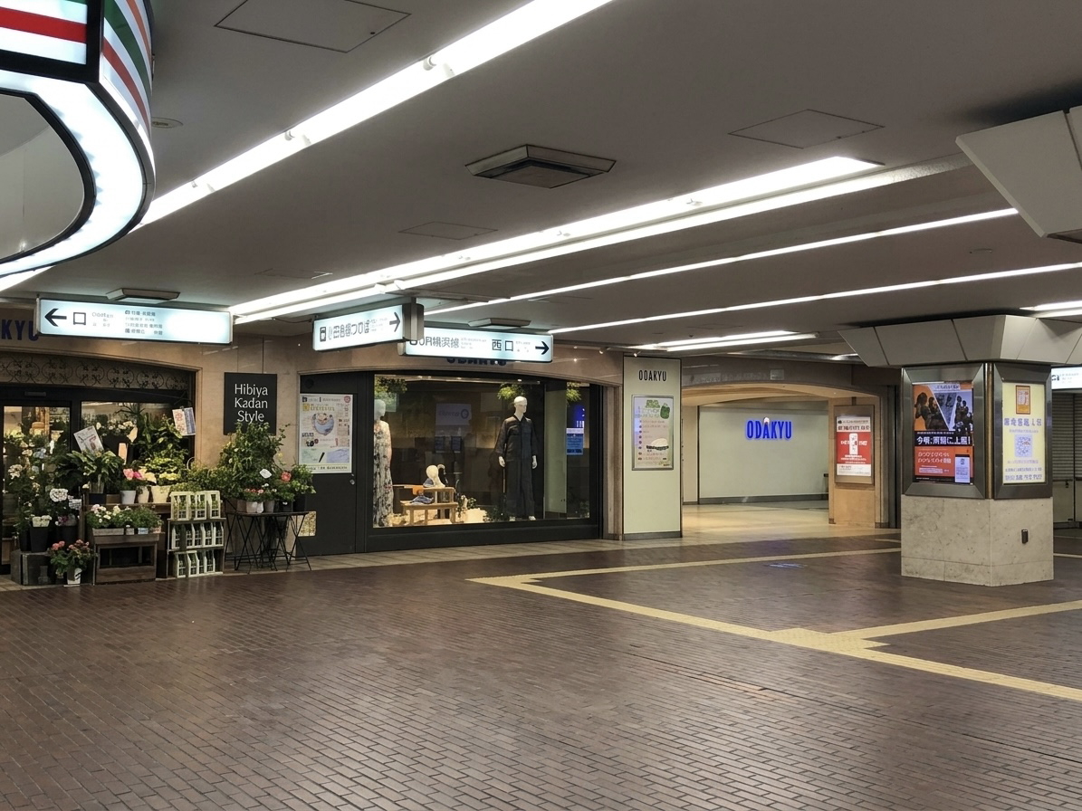 セブンイレブンとお花屋さん方面